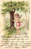 T2/T3 Love Greeting Card With Cupid, Litho - Unclassified