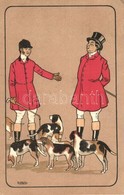 T2/T3 Hunters With Dogs. Serie 150. C. T. & Cie Litho Art Postcard. S: R. Caputi (EK) - Ohne Zuordnung