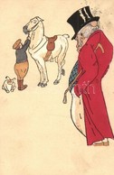 T2/T3 Hunter, Horse, Dog. Unsigned Art Postcard (EK) - Unclassified