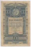 1882. 1Ft / 1G T:III- Ly. Hungary 1882. 1 Forint / 1 Gulden C:VG Hole 
Adamo G125 - Non Classificati
