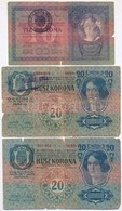 1904. 10K Fekete 'ROMANIA TIMBRU SPECIAL' Felülbélyegzéssel + 1913. 20K (2x) Egyik Fekete 'ROMANIA TIMBRU SPECIAL' T:III - Non Classés