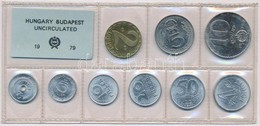 1979. 2f-10Ft (9xklf) érmés Forgalmi Sor Fóliatokban T:1 Adamo FO12 - Non Classificati