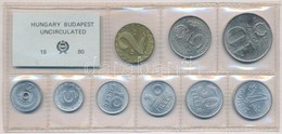1980. 2f-10Ft (9xklf) érmés Forgalmi Sor Fóliatokban T:1 Adamo FO13 - Non Classificati