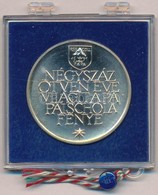 Rékassy Levente (1943-) / Vadász György (1924-1997) 1981. '450. éves A Pápai Református Kollégium' Jelzett Ag Emlékérem  - Ohne Zuordnung