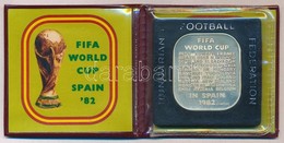 1982. 'FIFA-Football VB Spanyolország' Ag Emlékérem, Eredeti Tokban (35g/0.925/36x41mm) T:1(PP) Ujjlenyomat - Unclassified