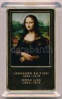 DN 'A Világ Leghíresebb Festményei - Leonardo Da Vinci: Mona Lisa' Aranyozott Fém Emlékérem, Multicolor Festéssel T:1 - Ohne Zuordnung