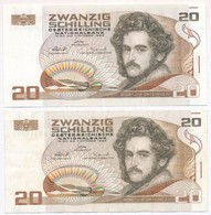 Ausztria 1986. 20Sch (2x) T:III Szép Papír
Austria 1986. 20 Schilling (2x) C:F Fine Paper - Sin Clasificación