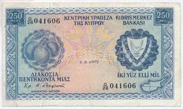 Ciprus 1971. 250M T:III-
Cyprus 1971. 250 Mils C:VG
Krause 41 - Unclassified