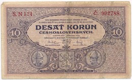 Csehszlovákia 1927. 10K T:III,III- 
Czechoslovakia 1927. 10 Korun C:F,VG
Krause 20 - Non Classificati