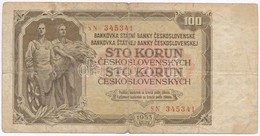Csehszlovákia 1953. 100K T:III-
Czechoslovakia 1953. 100 Korun C:VG - Sin Clasificación