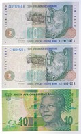 Dél-Afrika 1992. 10R (2x) + 2013. 10R T:III
South Africa 1992. 10 Rand (2x) + 2013. 10 Rand C:F - Non Classificati