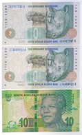 Dél-Afrika 1992. 10R (2x) + 2013. 10R T:III
South Africa 1992. 10 Rand (2x) + 2013. 10 Rand C:F - Zonder Classificatie