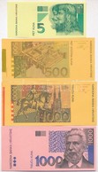 Horvátország 1993 (1994). 5K Előlapi Színpróba + 50K Előlapi Színpróba + 200K Előlapi és Hátlapi Színpróba + 500K Előlap - Non Classés