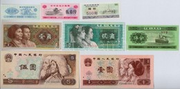 Kína 1953-1996. 8db-os Vegyes Bankjegy és Rizskupon Tétel T:I-III
China 1953-1996. 8pcs Of Various Banknotes And Rice Co - Non Classés