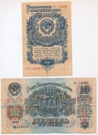 Szovjetunió 1947. 1R + 10R T:III,III- Szakadás
Soviet Union 1947. 1 Ruble + 10 Rubles C:F,VG Tear - Ohne Zuordnung