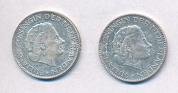 Hollandia 1955-1964. 1G Ag 'I. Julianna' (2x) T:1-,2 
Netherlands 1955-1964. 1 Gulden Ag 'Juliana' (2x) C:AU,XF - Non Classificati