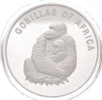 Uganda 2002. 1000Sh Ezüstözött Br 'Afrika Gorillái - Nőstény Gorilla Kölykével' T:PP Fo.
Uganda 2002. 1000 Shillings Sil - Unclassified