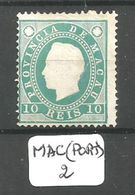 MAC (PORT) Mun 33 YT 33(B)  (*) Dent 13 1/2 - Unused Stamps