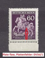 Bohemia & Moravia Böhmen Und Mähren 1943 MNH ** Mi 113 Sc 84 Stamp Day. Tag Der Briefmarke. Plate Flaw, Plattenfehler. - Unused Stamps