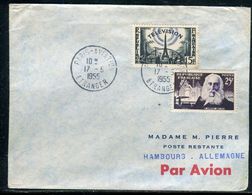 Enveloppe Par Avion De Paris Pour Hambourg En 1955 - Ref F165 - 1927-1959 Cartas & Documentos