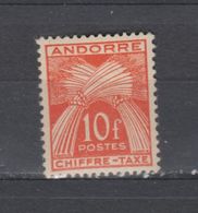 ANDORRE   Taxe  1943  N° 30  Neuf X - Unused Stamps