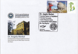 69502-CLUJ NAPOCA BABES BOLYAI UNIVERSITY, DR ANGELA MERKEL, SPECIAL COVER, 2010, ROMANIA - Lettres & Documents