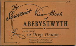 ABERYSTWYTH - 12 POSTCARDS VIEW BOOK 1920s/30s By SALMON - Cardiganshire