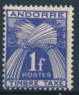 ANDORRA 1946-50 TAXE 1f - Y&T T33**MNH - Unused Stamps