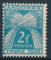 ANDORRA 1946-50 TAXE 2f - Y&T T34**MNH - Ungebraucht