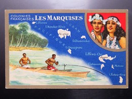 C.P.A. Colonies Françaises  LES ILES MARQUISES, Lion Noir - Tahiti