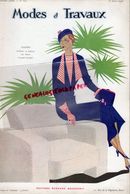 REVUE MODES & TRAVAUX-15 AVRIL 1933-N° 320-BOUCHERIT- CONFISERIE CHOCOLAT MENIER-LELONG-CAFE SANKA-MIRANDE-REDFERN-WORTH - Moda