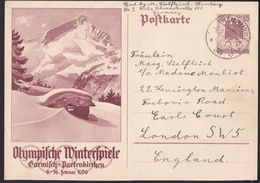 Dn_ Deutsches Reich - Ganzsache P 258 - Gestempelt Used - Nach London - Enteros Postales