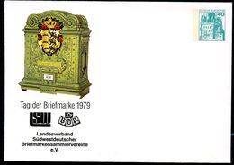 Bund PU110 C1/012 Privat-Umschlag BRIEFKASTEN WÜRTTEMBERG 1877 LV Südwest 1979 - Privé Briefomslagen - Ongebruikt