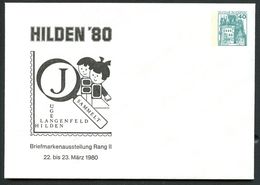 Bund PU110 D2/013b Privat-Umschlag AUSSTELLUNG HILDEN 1980 - Private Covers - Mint