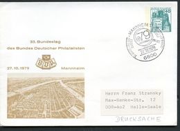 Bund PU110 D2/019 Privat-Umschlag BUNDESTAG BDPh MANNHEIM Sost. 1979 - Enveloppes Privées - Oblitérées