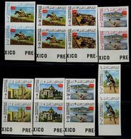 YEMEN KINGDOM North 1967 Olympics Mexico MARG.IMPERF.PAIRS:8 (16 Stamps) (no Marg.incriptions) - Verano 1968: México