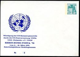 Bund PU110 D2/025 Privat-Umschlag UN-KATASTROPHENHILFE Recklinghausen 1979 - Privé Briefomslagen - Ongebruikt