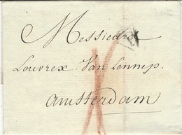 1802 - Letter From Paris To Amsterdam - Taxe  X Crayon Rouge ( T & T ) - ...-1852 Vorläufer