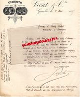 38- GRENOBLE- RARE LETTRE MANUSCRITE VICAT - CIMENTS CIMENT CIMENTERIE- 1895 - 1800 – 1899