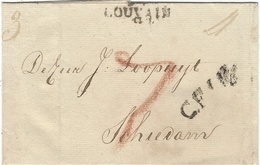 Date Imprécise - Lettre De 94 / Louvain  Pour Schiedam - Taxe 7 Crayon Rouge ( T & T ) - 1794-1814 (Periodo Francese)