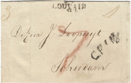 Date Imprécise - Lettre De 94 / Louvain  Pour Schiedam - Taxe 7 Crayon Rouge ( T & T ) - 1794-1814 (French Period)