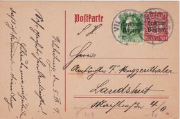 BAYERN  1919 ENTIER POSTAL CARTE DE VILSBIBURG - Autres & Non Classés