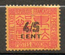 INDOCHINE Taxe  4/5c Rose Jaune 1931-41 N° 59 - Segnatasse