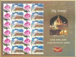 New Special My Stamp,Dargah Sharif, Ajmer, Sufi Saint, Moinuddin Chishti,Shrine,Sheet Let Of 12 MNH, By India Post - Islam