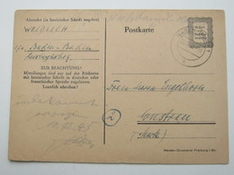 1945, Behelfsganzsache Aus Baden - Baden - General Issues