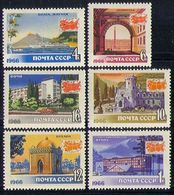 USSR Russia 1966 Block Tourism Architecture Vacation Holiday Geography Places Ship Stamps  MNH Mi 3241-45 - Hotel- & Gaststättengewerbe