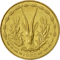 West African States, 5 Francs, 1982, SUP, Aluminum-Nickel-Bronze, KM:2a - Elfenbeinküste