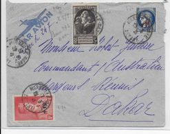 1941 - ENVELOPPE Par AVION De MARSEILLE GARE => DAKAR (SENEGAL) - PETAIN - Lettres & Documents