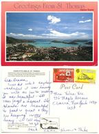 Virgin Islands 1990 Postcard Charlotte Amalie St. Thomas, St. Maarten Neth. Antilles Pmk - Virgin Islands, US