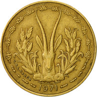 West African States, 5 Francs, 1971, TTB, Aluminum-Nickel-Bronze, KM:2a - Côte-d'Ivoire